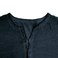 Gersome muške vintage dugih rukava slim fit lagani gumb prema dolje pulover bluze ljetne majice za muškarce