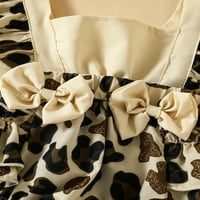 Novorođena dječja djevojka Rompers cvjetni leopard print mut-rukav bodysuit + trake za glavu