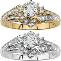 FCPHOME Exquisite prsten svježi stil Lady Par Love Ring Lad Lad Marquise Angagement Golvers Ring nakit Lady Girl Ring DIY nakit Poklon-Goldenus 11