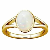 Divya Shakti 5.25-5. Carat Opal Bijeli Opal Gemstone Panchdhatu prsten za muškarce i žene