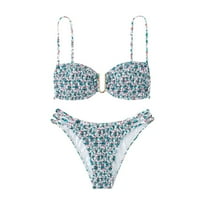 Ženski viki viki viki bikini set grudnjaka tiskani bikini Split kupaći kostim