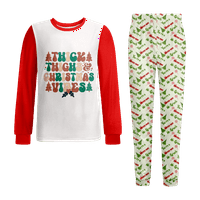 Uklapajući PJS novorođenčad božićne pidžame pamuk PJS Božićni ispis flanela pidžama za dječake