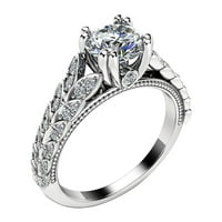 Veličina prstenova Ženska moda Potpuna dijamant Ljubav imitacija cirkon prstena za angažman prsten nakit