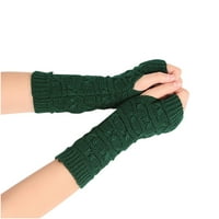 Lolmot Ženska rebrasti ručni ručni zagrijači rastegnuti kabl pletene rukavice bez prstiju zimski topli
