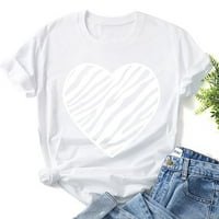 Žene Majica Čvrsta srčana grafička majica za Valentinovo kratka majica Okrugli vrat Ležerne prilike