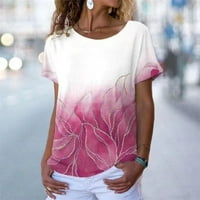 Leylayray ženska bluza Ženska majica Ljetne majice kratkih rukava Casual V-izrez Loose Basic Tops Casual