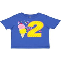 Inktastični sladoled Drugi rođendan ružičasti poklon dječaka malih majica ili majica mališana