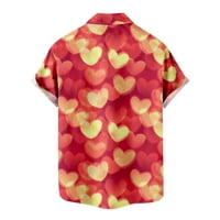 Štednja za muškarce za muškarce Valentine Grafički tisak parovi modna dukserica majica kratki rukav