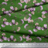 Siamoi Crepe svilena lišća tkanina i božur cvjetni print šivanje tkanine dvorište široko