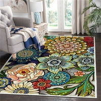 Ausyst prostir cvjetni tiskani tepih ultra mekani moderni prostirki rug kućna soba plišani tepih Dekor podne prostirke