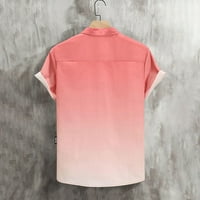 Košulja za prozračnu majicu Muške 3D digitalni ispisani prugavica ljetna majica kratkih rukava plus veličina casual majica
