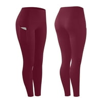 Zunfeo gamaše za žene - čvrste elastične pune dužine casual visoki struk Slim-noga Sportske joge hlače