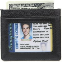 Eastnjing RFID blokiranje prave kože tanke prednjeg prednjeg džepnog džepnog kartica sa ID-om
