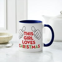 Cafepress - ova djevojka voli Božić - OZ keramička krigla - Novelty Coffee čaj čaja
