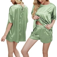 Sunitorna ženska svilena satena pidžama setovi Dvodijelni PJ setovi za spavanje rublja ljetna noćna