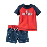 Carters Odjeća za bebe Odjeća za dječake MR Nezavisni Četvrti jul Rashguard set plava