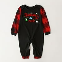 Porodični božićni podudaranje pidžama set elk xmas pjs spavanje božićnih tiskarskih vrhova + hlače xmas