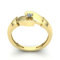 Originalna 0,5CT okrugla rez Diamond Muška moćna pasijans godišnjica Angažman prsten od punog 18k ruža,