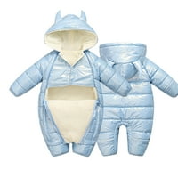 Bogderr 9m-3Y bebe debeljani pamučni kombinezon za djevojke dječake zimske s kapuljače od runa Rompers Oneye Snawit Topla crtana odjeća odjeća