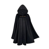 Lolmot Cloak s kapuljačom modna casual solidna boja Srednja dužina Cape Tie Top Hoodie Bluza Halloween