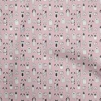 Onuone Georgette viskoza svijetlo ružičaste tkanine cvjetne i štenad DIY odjeću prekrivajući tkaninu
