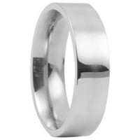 Duhgbne Fashion Jednostavan glatki prsten od nehrđajućeg čelika Ravni prsten Titanijum čelični prsten širok