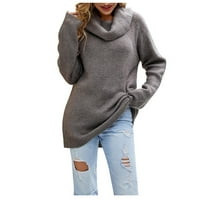Ženska turtleneck pletena džemper labav pulover, džemper za harajuku, jesen zimski dugi rukav pleteni