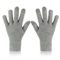 Leesechin zimske rukavice čišćenje vune pletene kremene zaslona osjetljivim na dodir muškarci i žene
