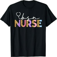 Slatka medicinska sestra diplomskih medicinskih sestra RN Leopard Bachelors Nursing Majica Crna Velika