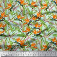 Soimoi svilena tkanina od listova i tropskog cvijeta akvarel za cvijeće tiskane tkanine širom dvorišta