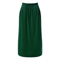 Haljine za žene Halter vrat na plaži bez rukava iznad koljena male haljine zelene boje