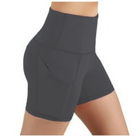 Wendunide kratke hlače za ženske dame Čvrsti džep visoki struk rastezljeći gaćice za trčanje fitness