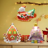 Ayyufe božićni balon svijetlo boje na naduvavajuće vibraju aluminijski film Candy Cane Balloon Dekorativni
