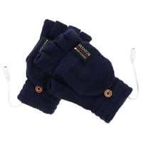 Hemoton Par UBS Pokrećene rukavice Zimske tople ruke pletene grijane rukavice
