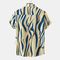 CLlios Havajska majica za muškarce Ljetna tropska košulja za tiskane majice casual majice kratkih rukava niz velike i visoke Aloha košulje za zabavu na plaži