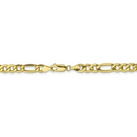 10k žuto zlato Figaro lanac ogrlica - sa sigurnosnim kopčom za lobster 20