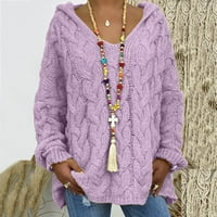 Olyvenn Twist pletenski džemper ženska plus veličina casual moda labava velika veličina, dugih rukava