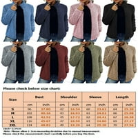 Glonme Žene Ležerne prilike s dugim rukavima Topla radna odjeća Solidna boja Otvoreni kaput Fleece jakna