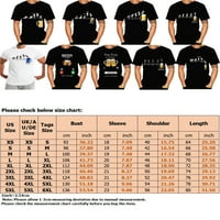 Sanviglor Men Majica Crew Crt Tort T majice Kratki rukav Ljetni vrhovi modna bluza Rad Basic Tee Style f XL