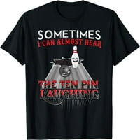 Smešno kuglanje Deset pin dizajna majica
