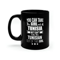 Može odvesti djevojku iz Tunisa ne može uzimati tunisku pride 11oz crna keramička krigla