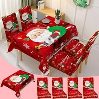 Gersome Božićni ukrasni stol Rectangle Tablecloth Božićni ukras Poklopac stola za dom zatvoreni božićni stol za zabavu za zabavu
