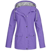 Labakihah kaputi za žene plus vodootporni kapuljač kapuljača sa kapuljačom čvrstog veličina kišni jakna