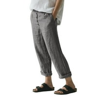 Plus kapri hlače za žene casual čvrste pamučne pantalone pantalone pantalone labave široke pantalone