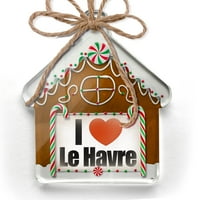 Ornament tiskan Jednostrana I Love I Love Lehavre Regija: od Seine-Maritime, Haute-Normandie Božić Neonblond