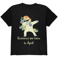 April Rođendan Dabbing Unicorn Sunčane naočale Omladinska majica Black YSM