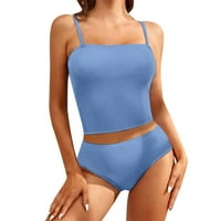 PJTEWAWE Plivački odijelo Ženska ljetna velika plaža Solid modni bikini odijelo dva kupaća kostim