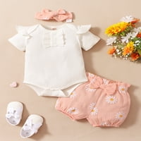 Bear Newborn Baby Girls Outfits mjeseci Newborn Girls Ljetne odjeće meseci Novorođenče Slatke piću Stripe