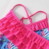 Kupaće odijelo za dječju djevojku ruffled ljeto plaža cvjetni print kupaći kostimi za kupanje za tinejdžere