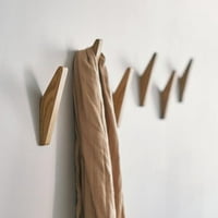Vješalica za odjeću Drvena držač za pohranu Trougao spavaća soba za montažu na zid za kaputi za obnase